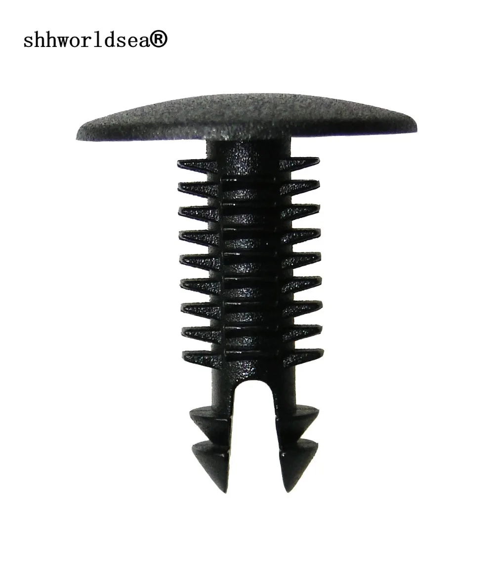 

shhworldsea 100/300/500/1000pcs auto Clips and Fasteners Nylon Black Retainer Rivet Fastener Clips car plastic clips