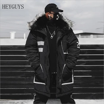 

NAGRI Winter Warm New Men's Cotton Clothing Fashion Hip Hop Thick Warm Cotton Jacket Large Size Warm Coat US Size S M L XL XXL