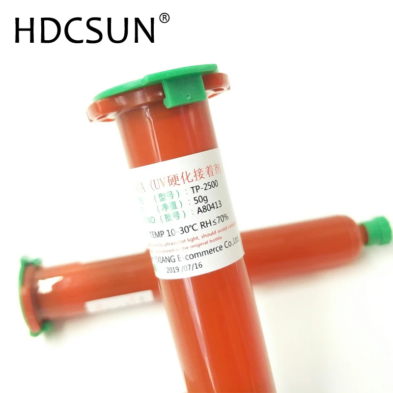 Новое поступление 1 шт. HDCSUN 50 г фотоклей UV жидкий оптический прозрачный клей tp 2500
