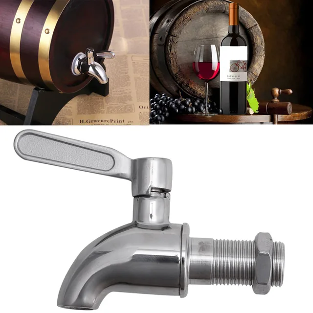 Stainless Steel Beverage Drink Dispenser Wine Barrel Spigot / Tap M16