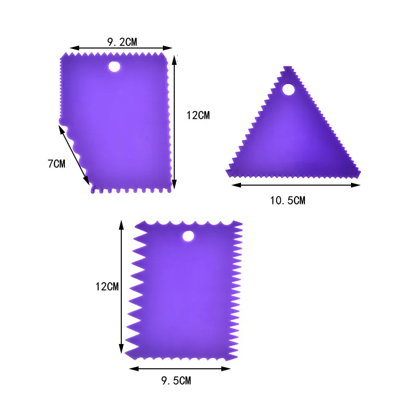 Hoomall 3 шт многофункциональный скребок нерегулярные зубы Край DIY Крем-скраб торт край Гладкий Пластик украшения выпечки инструмент