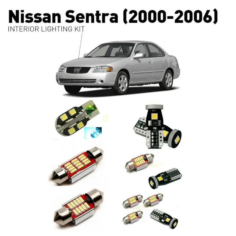 Led Interior Lights For Nissan Sentra 20002006 6pc Led Lights For Cars Lighting Kit Automotive