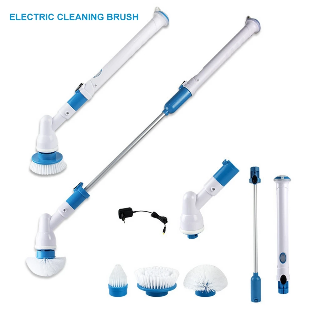 

Electric Cleaning Brush Set Wireless Rechareable Battery 1500mAh Waterproof Cleaner Bathroom Cleaning Tool with 3 Brush Heads