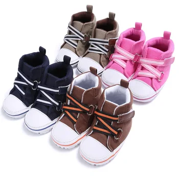

Spring and Autumn 0-1 years old men and women baby high-top sports non-slip soft bottom shoes baby toddler shoes
