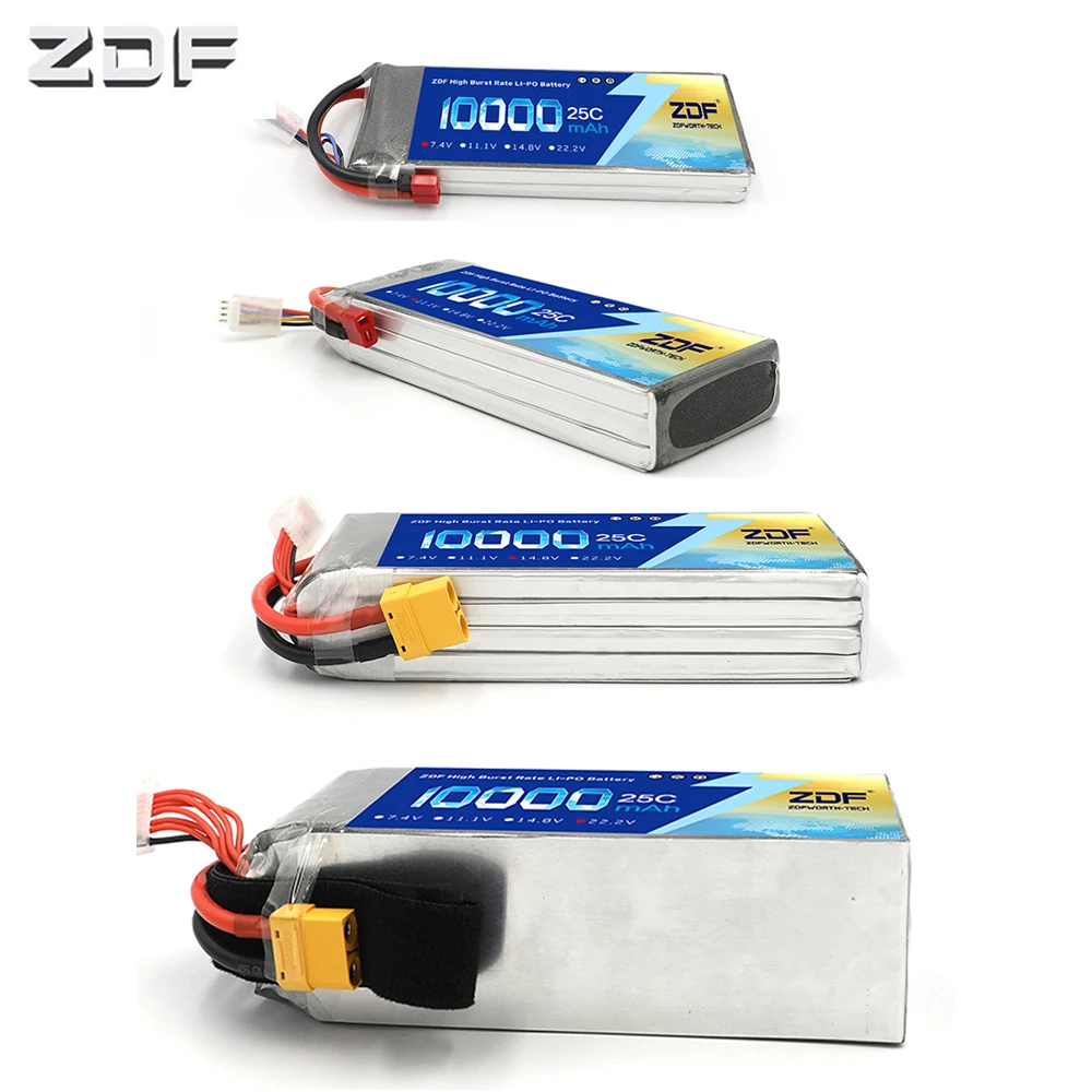 Аккумулятор ZDF RC liop 2S 3S 4S 6S 7 4 V 11 1 14 8 22 2 mah 25C Max 50C для квадрокоптера Lipo Drone FPV UAV S800 S1000 |
