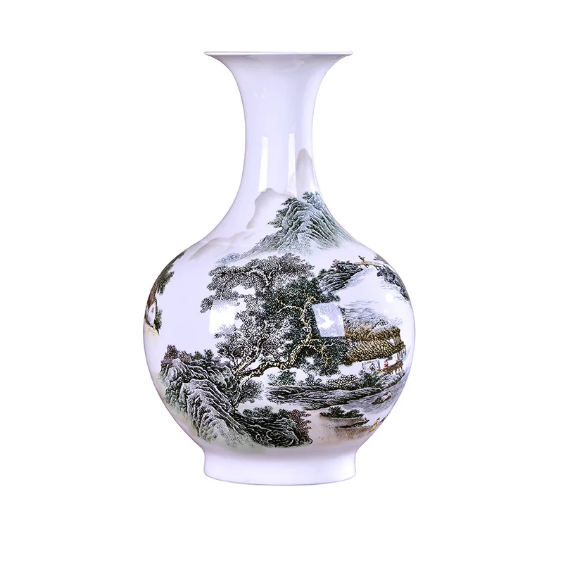 Ваза большого размера Jingdezhen из тонкой костяной фарфора антикварная декоративная