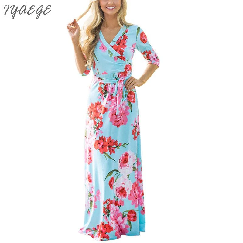 lange gebloemde jurk