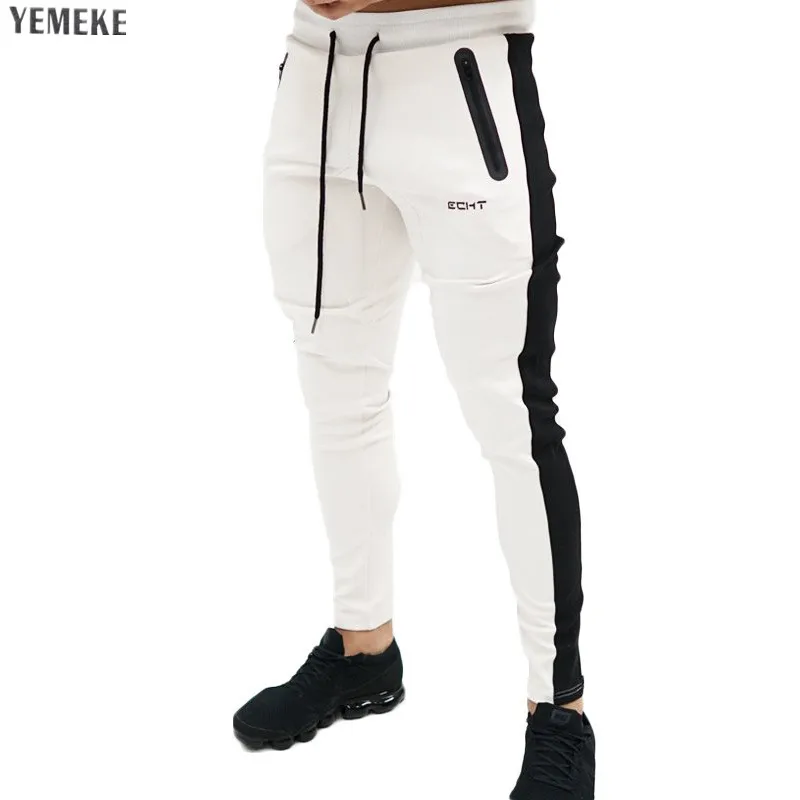 

YEMEKE New autumn men joggers pants brand clothing fashion sweatpants male top quality casual trousers for men