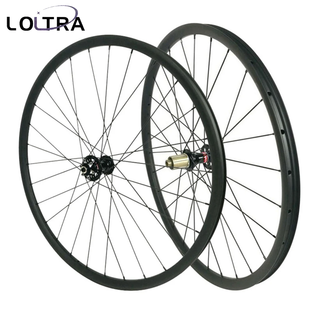 

XC 29" Mountain bicycles carbon wheels 30mm width 25mm clincher tubeless hookless D791SB/D792SB hub MTB 29er carbon wheelset
