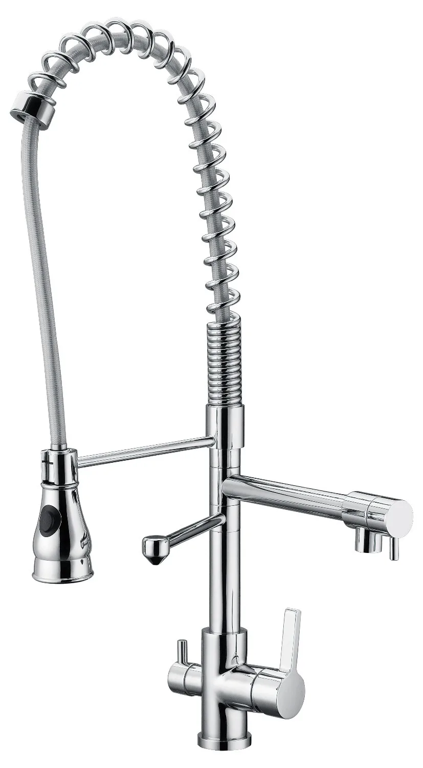 Kitchen Pull Out With Spray Pure Water Kitchen Faucet 3 Way Double