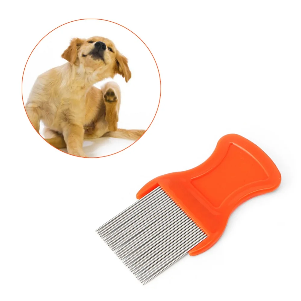 

New Hair Lice Nit Pets Flea Eggs Dirt Dust Remover Steel Tooth Comb Health Brushes Durable