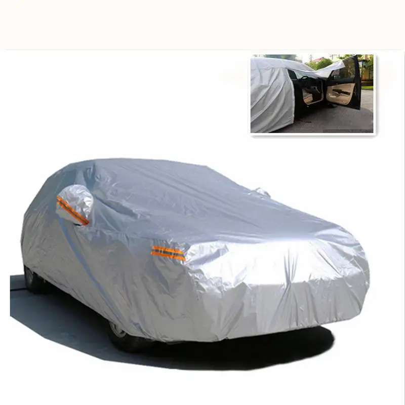  Universal Sedan SUV Car Cover PEVA Cotton Double Layer Waterproof Rain Snow UV Dust Protective Outd