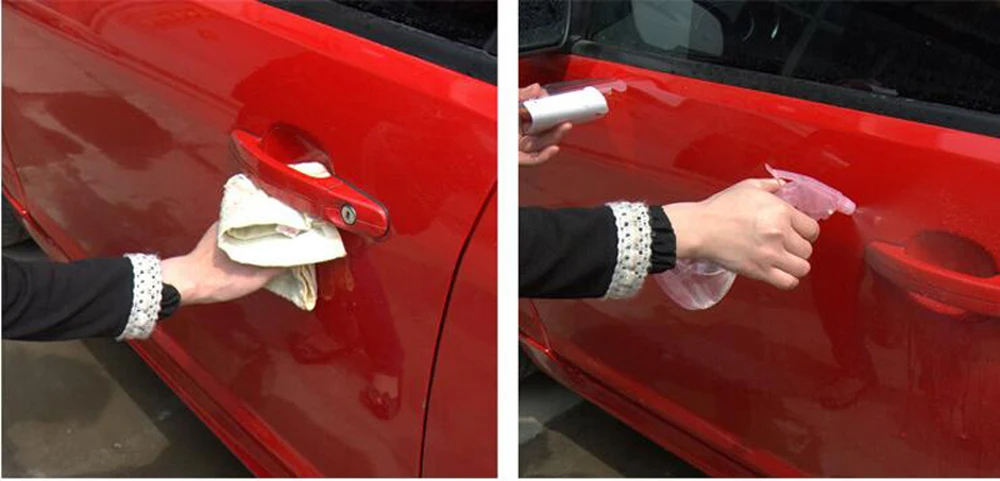 4pcs/lot Car-styling Door Handle Protection sticker for cruze toyota solaris kia ceed lada vesta lada hyundai solaris lada grant