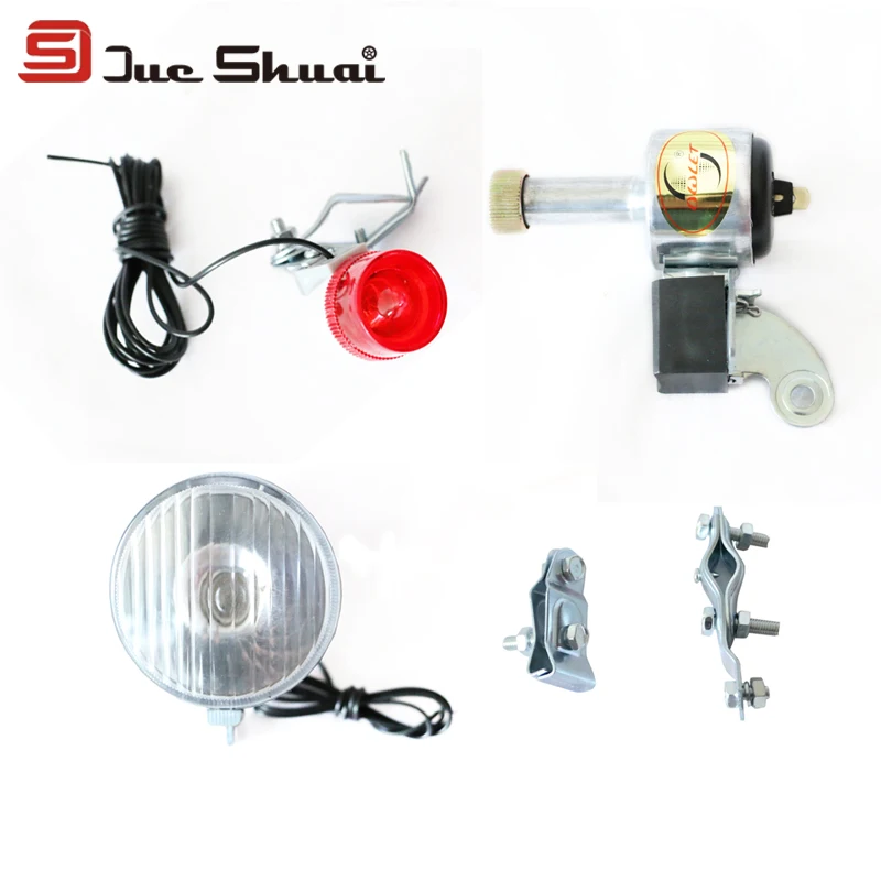 JS Bicycle dynamo Flashlight dynamo Generator Headlight Rear Lamp Safe