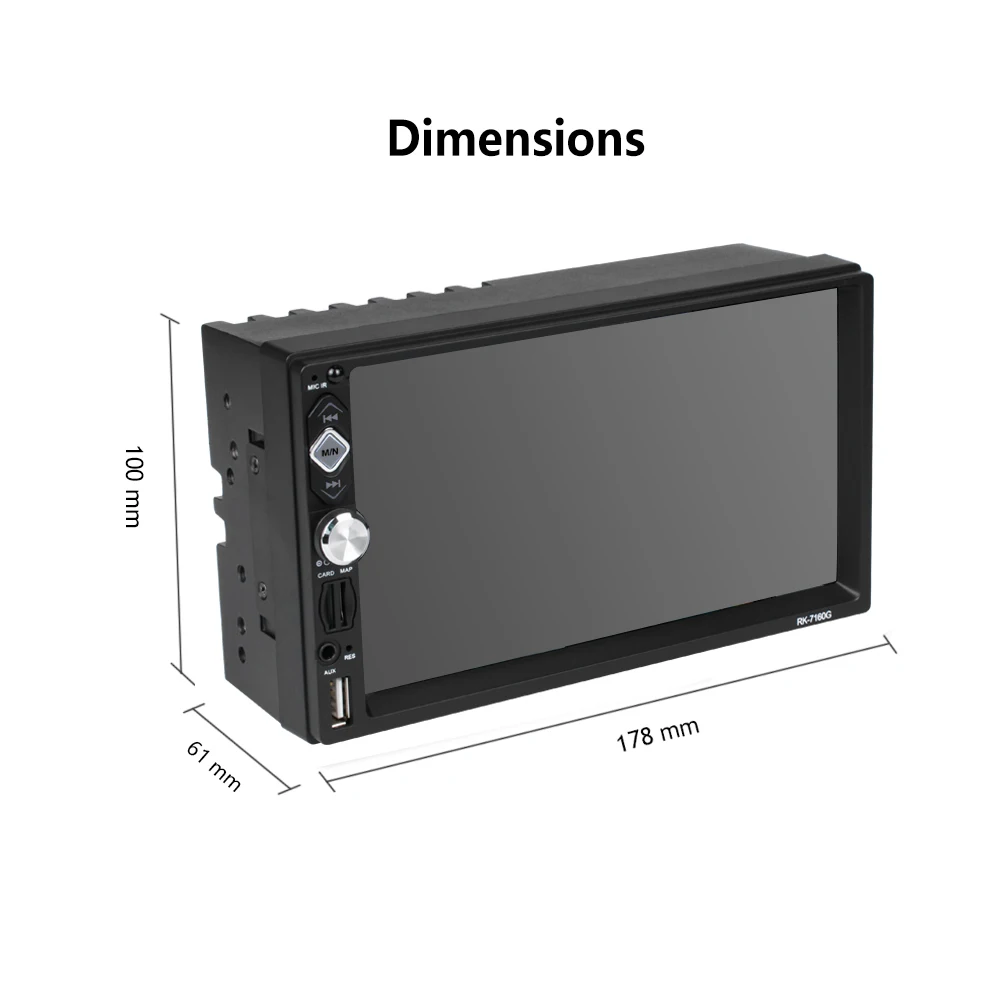 Podofo 2 din Universal Auto Radio GPS Navigation 7 ''Touchscreen MP5 Player RDS Radio Auto Stereo U