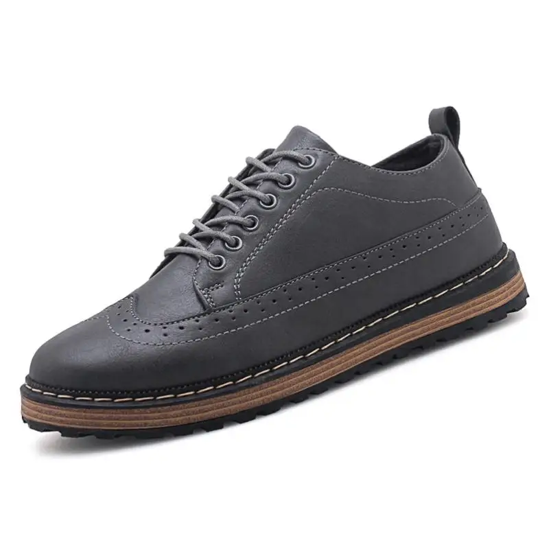 Moda Masculinos Couro Formais Cinza Macios 2019 Venda Lazer Mycoron Luxo Homens Preto De Quente brown Preto Sepatu Marrom gray Pria Sapatos qCZZP6wI