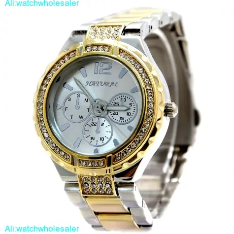 FW836C New Water Resist White Dial Ladies Water Resistant Crystal Bracelet Watch