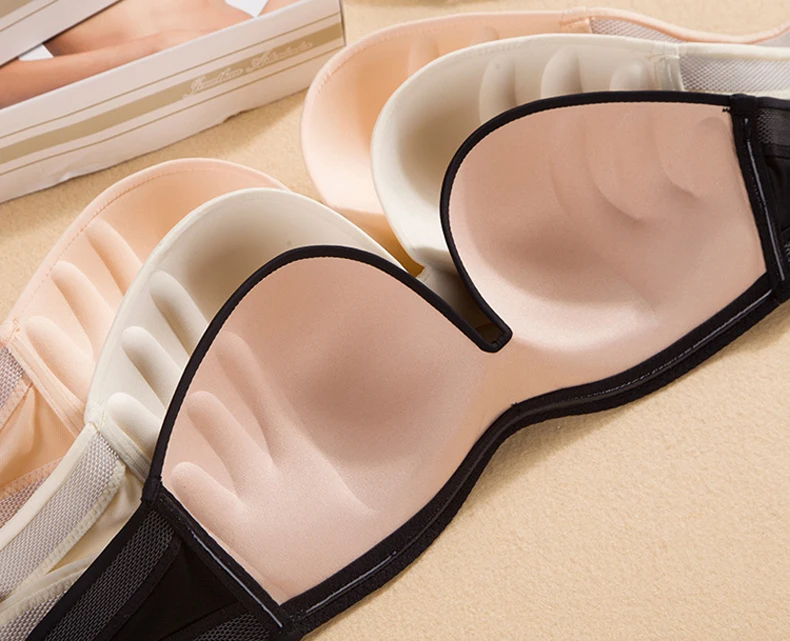 Strapless Bras For Women Underwear Invisible Bralette BH Lingerie Push Up Brassiere Wedding Fly Backless Bra Wire Free 11