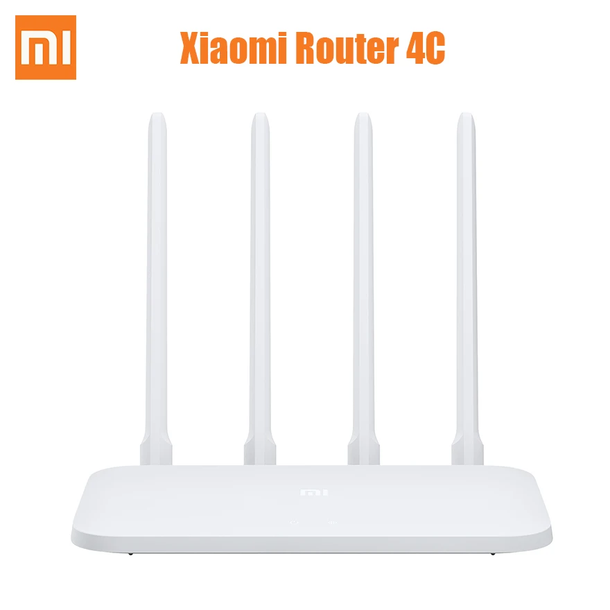 Роутер Xiaomi Mi Wifi 4C 64 RAM 802 11 b/g/n 2 4G 300 Мбит/с 4 антенны умное управление через
