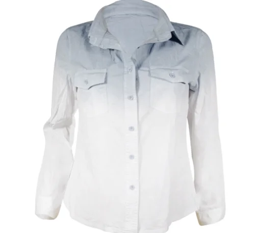 Серый Blusas блузка хлопок полиэстер простое сукно осень новое горячее женское платье цвет карман Повседневная Женская Rubashki - Цвет: Серый