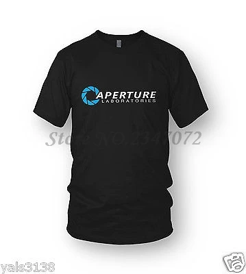 

Portal T-Shirt Aperture Laboratories MEN'S The Cake Is A Lie Half Life shubuzhi brand tshirt new cotton tee-shirt