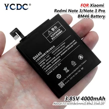 Большая емкость 4000 мАч BM46 аккумулятор для телефона Xiao mi Red mi Note 3 mi note3 Pro/Prime Li-Po перезаряжаемый аккумулятор