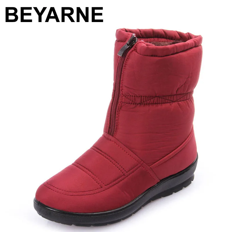 comprar Mulheres moda Inverno Botas Femininas Ankle Boots Zip À Prova D Água Para Baixo Botas de Neve Quente Sapatas Das Senhoras Mulher Botas Mujer Plus Size 35 42
