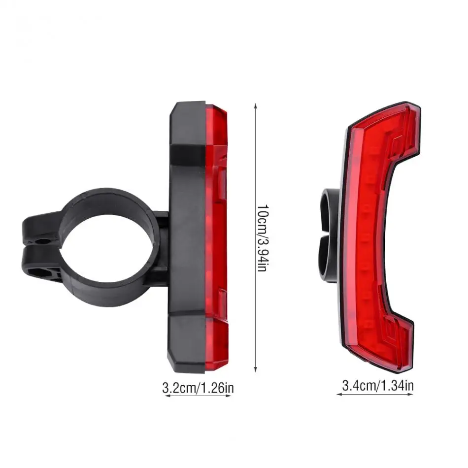 Discount Bicycle Tail Light USB Rechargeable Bike Rear Light Cycling Taillight Night Riding Safety Warning Lamp Bike Accessories 3