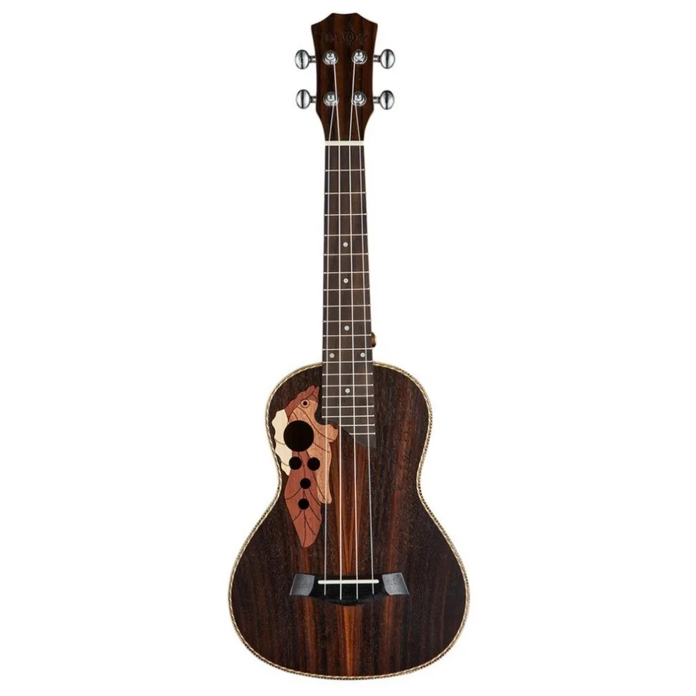 

Rosewood Carved Four String Small Ukulele Guitar Grape-shaped Hole Musical Instruments Hawaiian Concert For Beginner