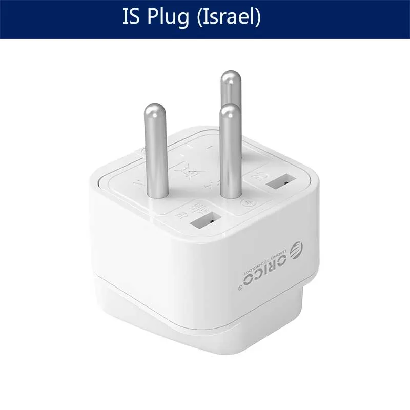 ORICO, универсальная электрическая вилка для путешествий, AU, US, UK, BR IN IS IT, AC Plug, адаптеры питания, конвертер, белая умная розетка, розетка - Цвет: IS Plug