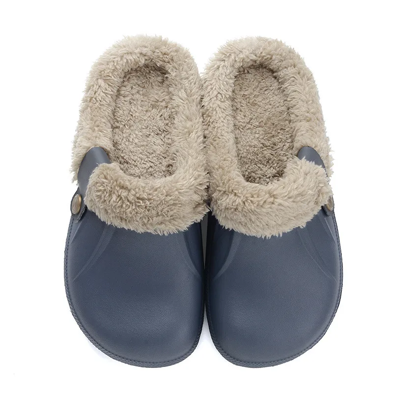 

Men's Slippers Winter Warm Indoor Home Shoes Japanese Anti-slip Cotton Shoes