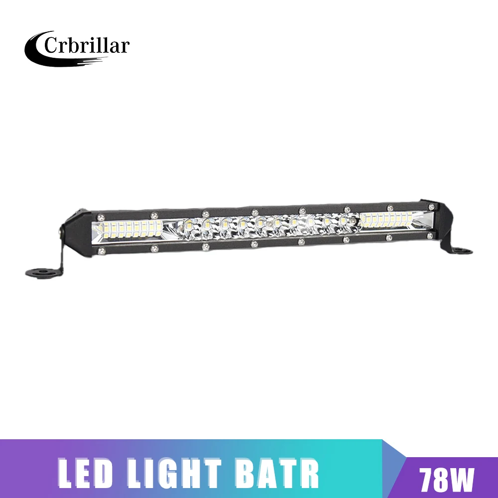 

10D Single Row 78W Led light Bar 10" Combo LED Light Bar Driving Offroad Boat Car Tractor Truck 4x4 SUV ATV 12V 24V Boat Trucks