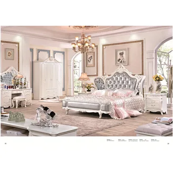 

0425 French luxury design latest leather bed