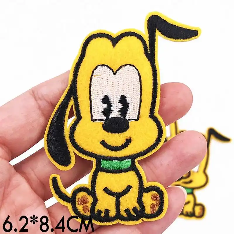 

Wholesale 10pcs Goofy little dog patches for clothing iron on cute stickers for clothes embroidery patch applique parches badge