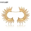 VIVILADY женские серьги-кольца, золотого цвета, новый дизайн Boho, ювелирные изделия для мамы, летние панк-вечеринки, бижутерия, подарки ► Фото 1/6