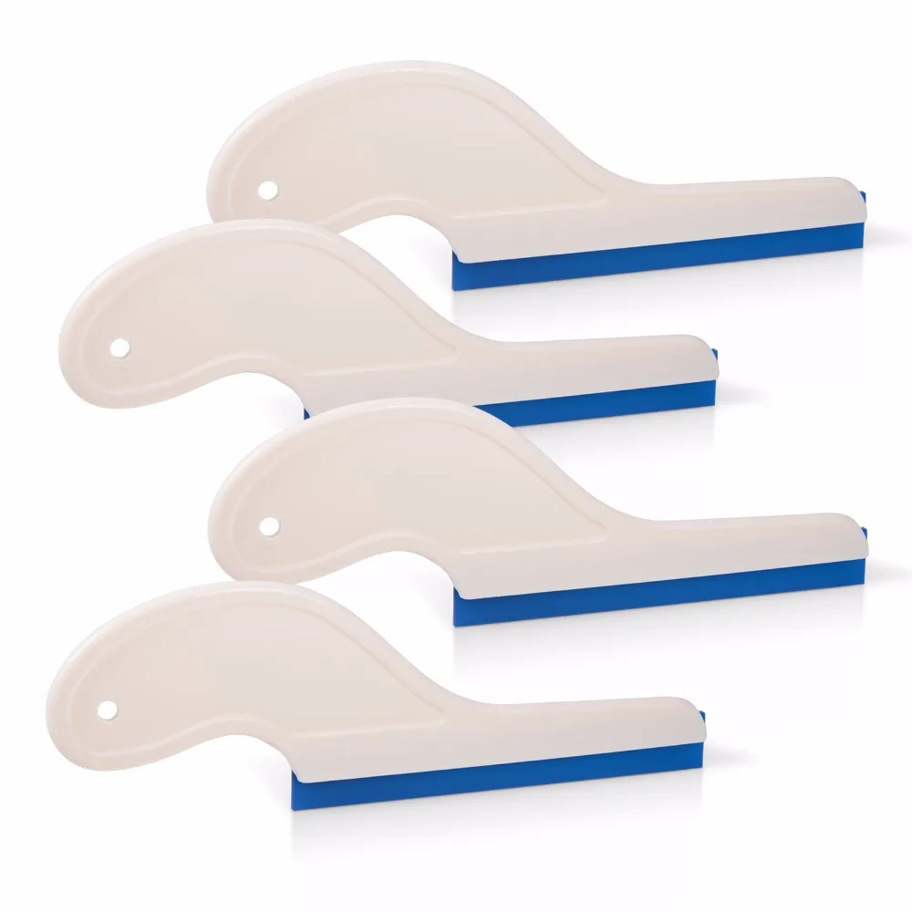 

EHDIS 4pcs/lot Rubber Squeegee Car Window Cleaning Scraper Snow Water Wipe Blade Auto Car Tinting Tools Vinyl Film Wrapping 4A62