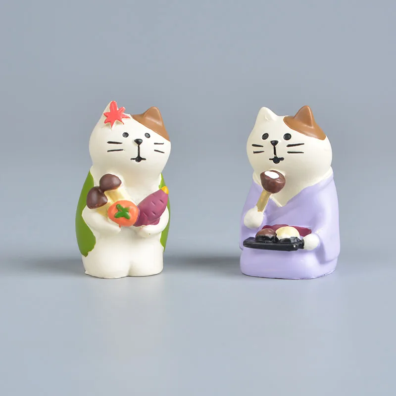 Koteta японская модель животных Decole кошка миниатюрные фигурки Смола Zakka ремесло