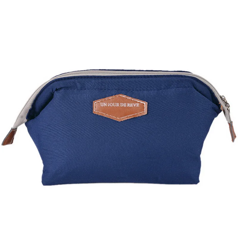 IVYSHION Милая дорожная сумка для хранения, женская сумка для мытья, практичный органайзер для макияжа, сумка-держатель, косметичка, сумки 16x12 см - Цвет: Dark blue