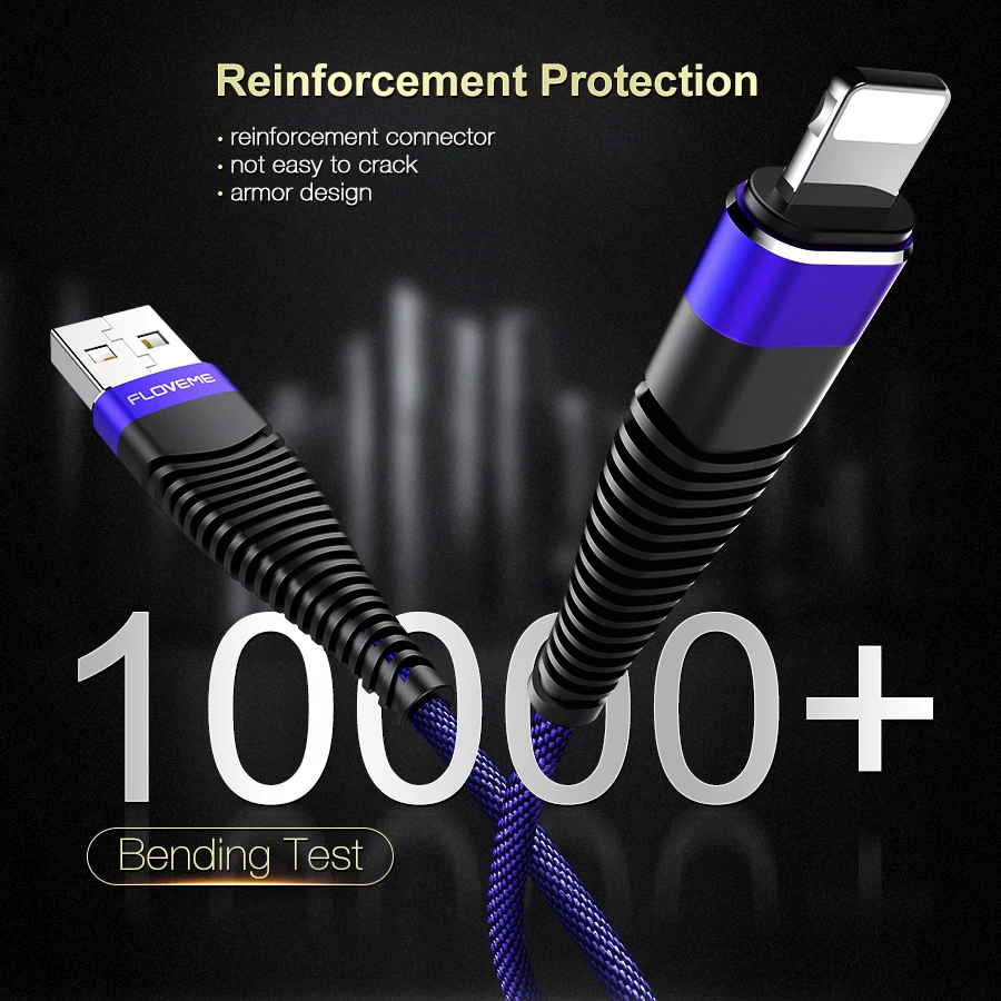 Novedoso pack de 2A Cable USB para iPhone Cable de Lightning a USB cargador de datos de Cable de carga de Nylon trenzado Cable de iluminación para iPad Cabo