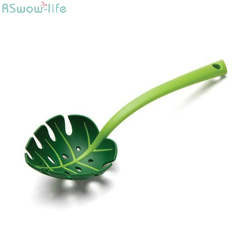 

Creative Plant Leaf Molding Leaky Spoon Plastic Kitchen Appliances Turtle Leaf Strainer Colander Jungle Spoon Tool Accessories