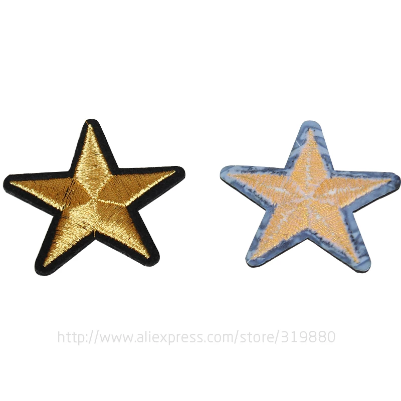 TIANXINYUE бренд 10 шт. Золотая звезда вышитые значки железные нашивки для одежды с мотивами из мультфильмов аппликация, наклейка для одежды