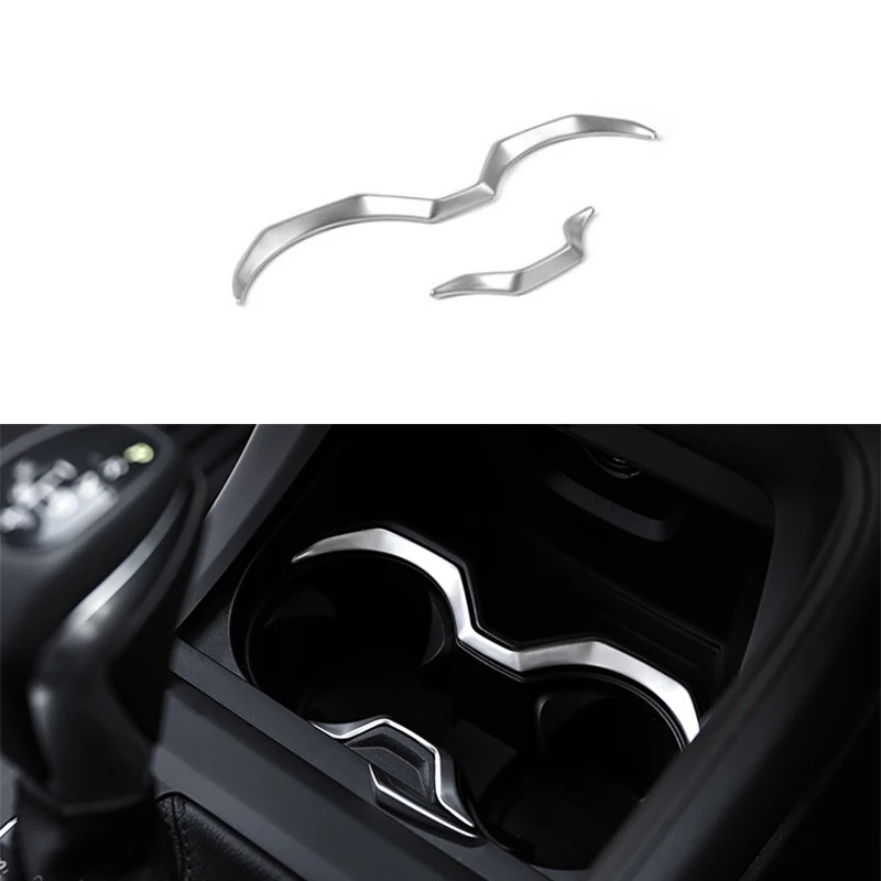 

Stainless Center Cup Water Holder Stripe Frame Cover Trim For BMW X1 F48 16-2017