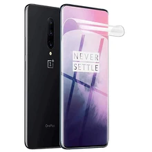 3D Full Cover Screen Protector for Oneplus 7 Pro Protective Silicone Soft TPU Clear Transparent Film Not Tempered Glass