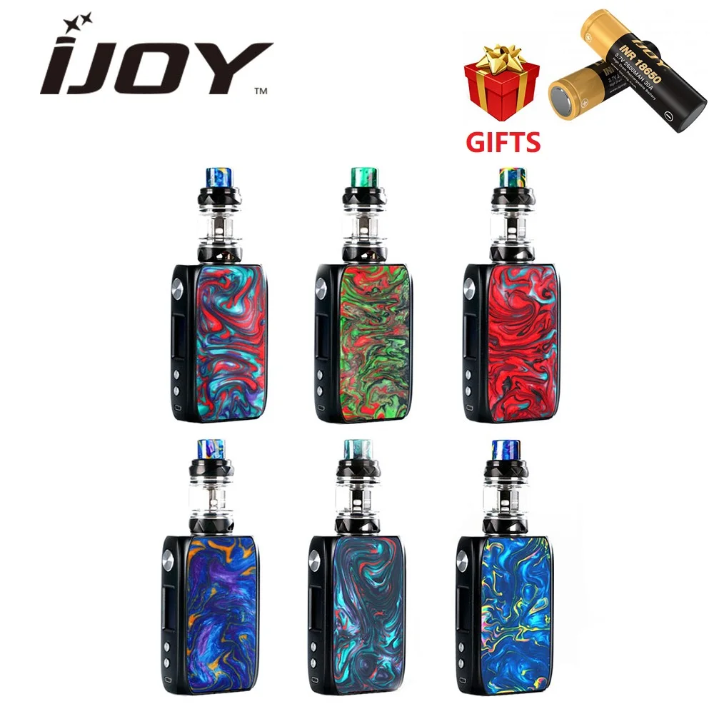 Бесплатный подарок! Оригинальный 180 Вт IJOY Shogun UnivKit с 5,5 мл Катана Sub Ом танк и 2 шт. 18650 батарея поле Mod Vape комплект электронной сигареты Vs