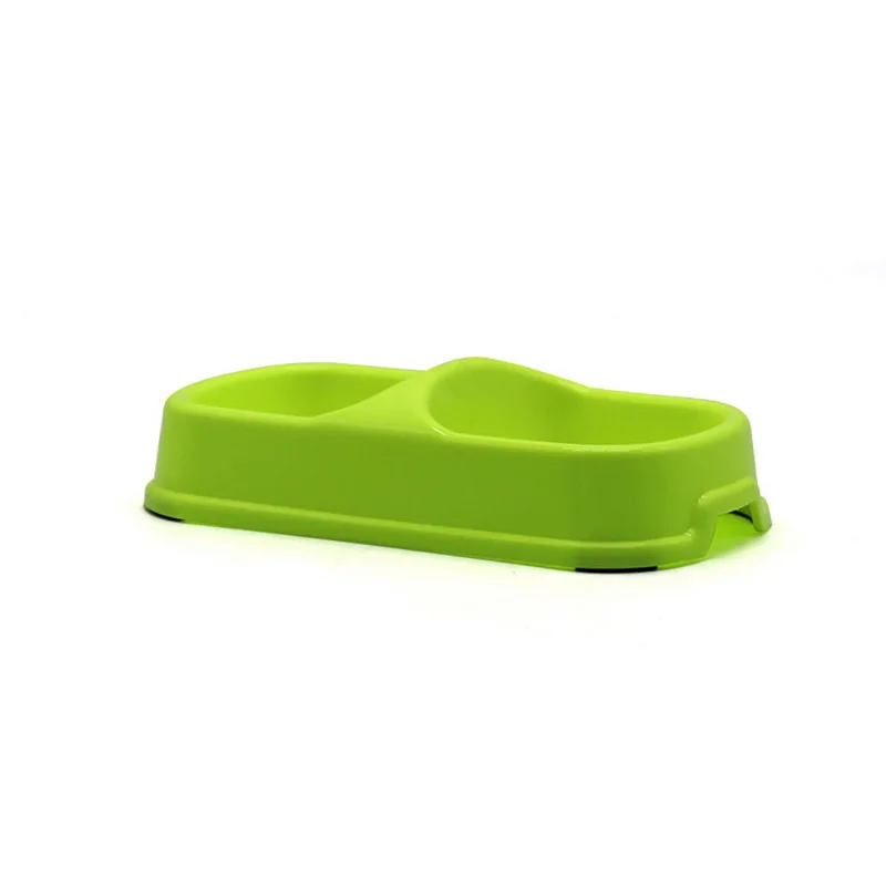 Hoomall Double Pet Bowls For Dog Puppy Kitten Cats Food Water Feeder Pets Supplies Feeding Dishes Cats Dogs Bowl Pet Supplies - Цвет: light green