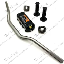 Pit Pro гоночный руль колодки с ручками Руль Зажим бар 1-1/" питбайк Мотокросс Мотоцикл Руль серый