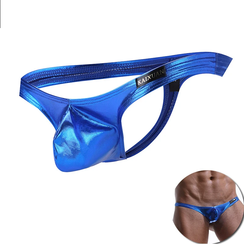 

Men's sexy leather thongs gay g strings underwear hot Gay classic T back underwear bikini jockstrap