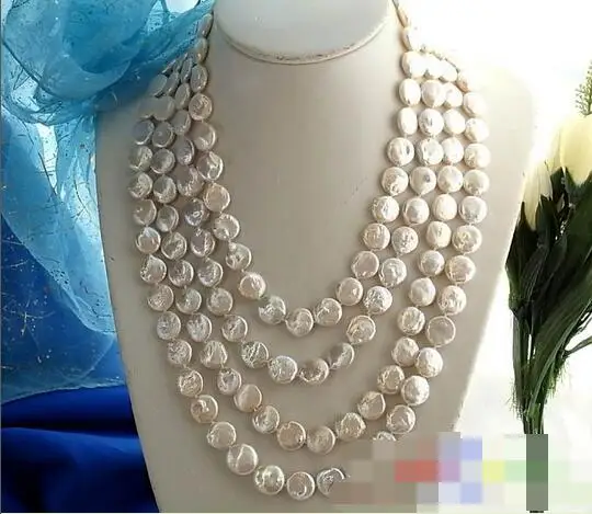 

song voge gem nanJ0555 COIN WHITE FRESHWATER CULTURED PEARL NECKLACE