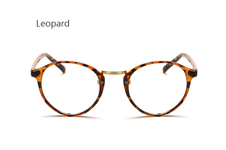 OHMIDA модные защитные мужские оправы для очков женские оптические оправы винтажные простые прозрачные линзы зеркало lunette de vue femme - Цвет оправы: Leopard