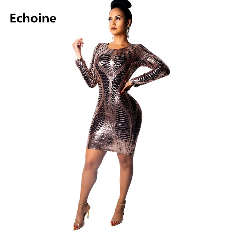 

Women Sequin Print Sexy Mini Pencil Dress Sheath Bodycon Clubwear Outfit Short Sequin Evening Tight Dress Night Vestidos